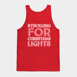 Strolling for Christmas Lights -Red Tank Top